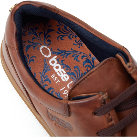 Base London Dalston Leder Herren Braune Mokassins Schuhe - Image 6