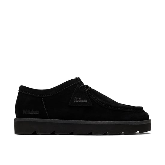 Clarks Originals Meare Wallabee Wildleder Herren Schwarz Schnürschuhe - Image 2