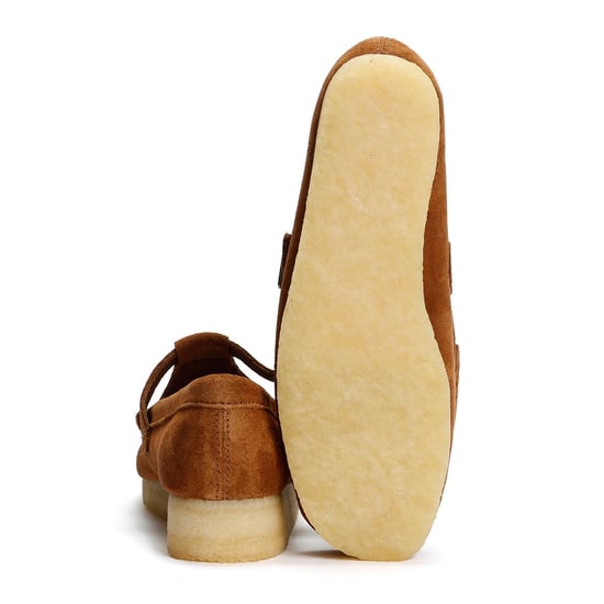 Clarks Originals Wallabee T Bar Suede Damenschuhe In Braun - Image 4