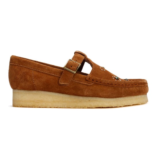 Clarks Originals Wallabee T Bar Suede Damenschuhe In Braun - Image 5