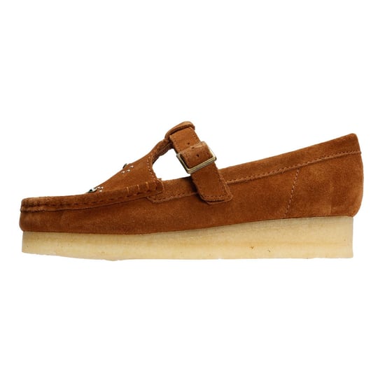 Clarks Originals Wallabee T Bar Suede Damenschuhe In Braun - Image 6