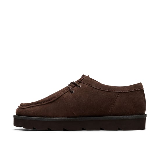 Clarks Originals Meare Wallabee Wildleder Herren Schnürschuhe Dunkelbraun - Image 3