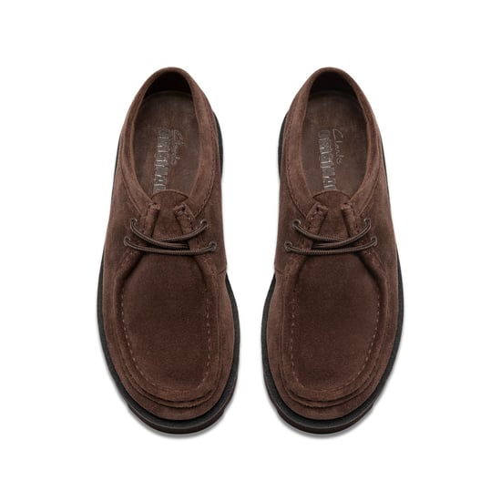 Clarks Originals Meare Wallabee Wildleder Herren Schnürschuhe Dunkelbraun - Image 6