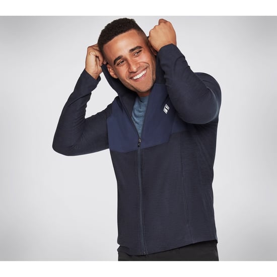 Skechers Performance Skech-Knits Ultra Go Lite Vollpolyester Herren Blau Kapuzenpullover - Image 3