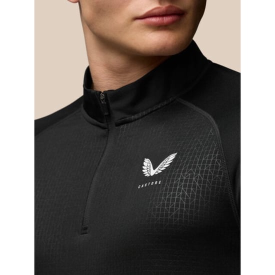 Castore Adapt 1/4 Zip Top Polyester Herren Schwarz Sport-T-Shirts - Image 2