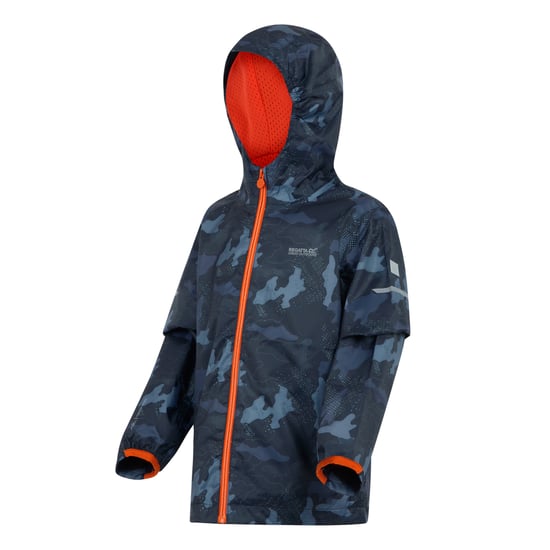 Regatta - "Lever II" Jacke, wasserfest für Kinder (Marineblau/Mandarinen-Tango) - Image 3