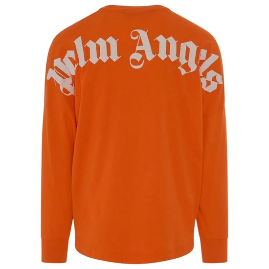 Palm Angels - "Classic" T-Shirt für Herren, Logo, Langärmlig (Orange) - Image 2