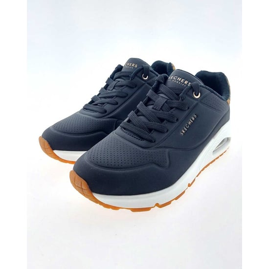 Skechers UNO - Jungle Nite Polyurethan Damen Schwarz/Leopard Sneakers - Image 2