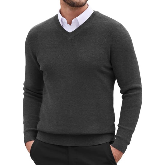 Cappuccino Italia Mock Pullover für Herren. Der Mock Pullover besteht aus 50% Baumwolle und 50% Acryl und hat eine normale Passform. Der Pullover hat einen Hemdkragen, der an den Pullover angenäht ist.  Marke: Cappuccino ItaliaModellname: Mock Pullover (m - Image 2