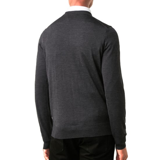 Cappuccino Italia Mock Pullover für Herren. Der Mock Pullover besteht aus 50% Baumwolle und 50% Acryl und hat eine normale Passform. Der Pullover hat einen Hemdkragen, der an den Pullover angenäht ist.  Marke: Cappuccino ItaliaModellname: Mock Pullover (m - Image 3