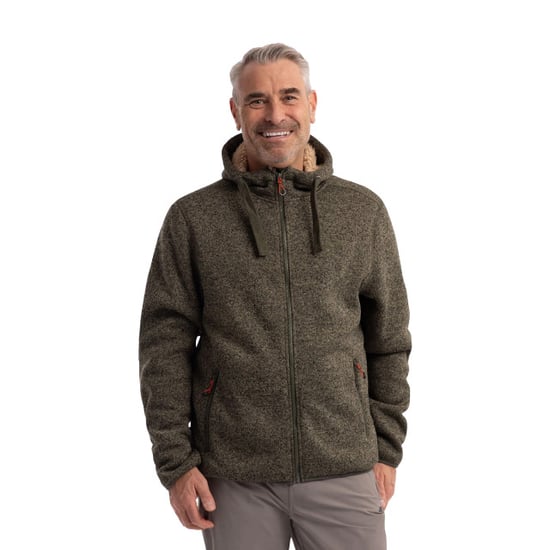 Trespass Herren Fleecejacke Tableypipe mit Kapuze (Efeu meliert) - Image 4