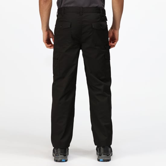 Regatta Mens Pro Cargo Waterproof Trousers - Regular (Traffic Black) - Image 3
