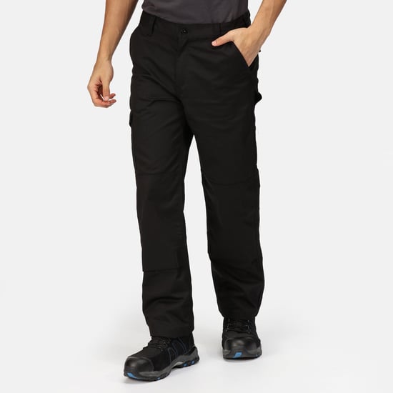 Regatta Mens Pro Cargo Waterproof Trousers - Regular (Traffic Black) - Image 4
