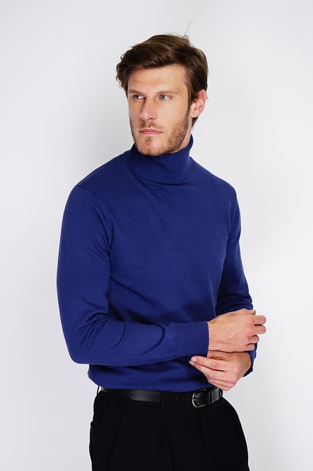 William de Faye - Rollkragenpullover - BLEU NUIT - Image 1