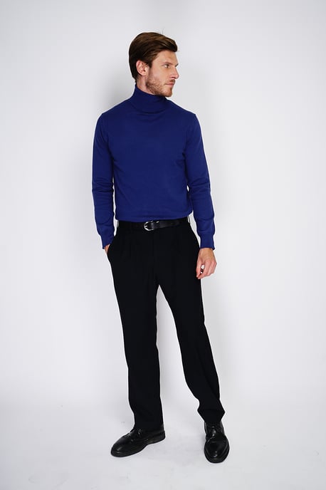 William de Faye - Rollkragenpullover - BLEU NUIT - Image 3