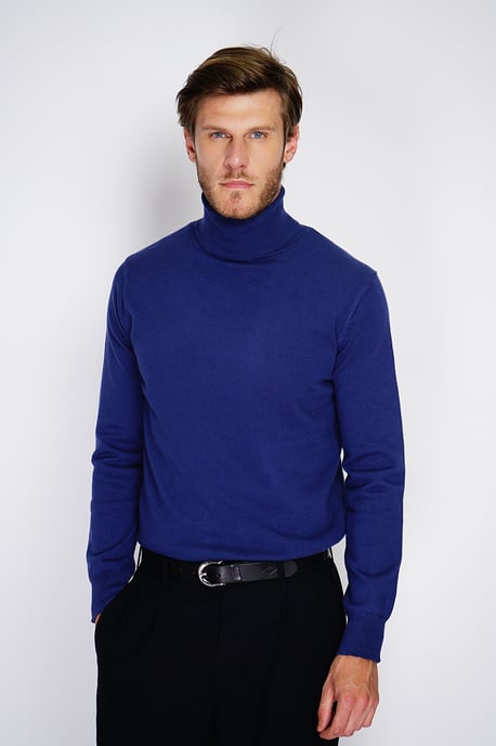 William de Faye - Rollkragenpullover - BLEU NUIT - Image 5