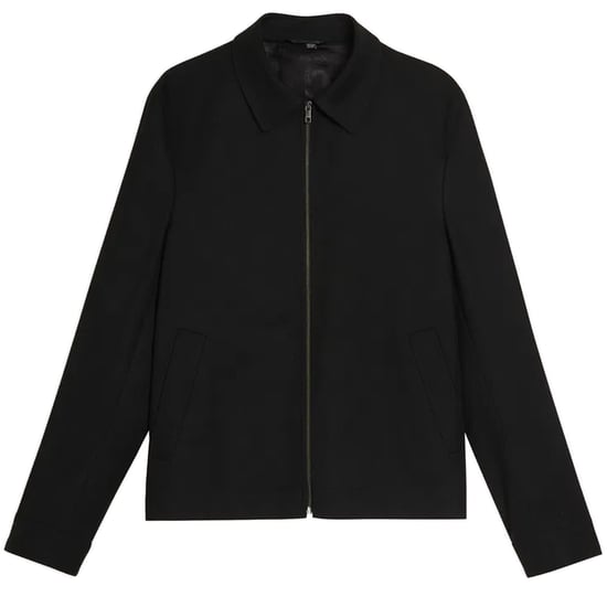 Ted Baker Henry Wollmischung Herren Schwarz Harrington Jacke - Image 1