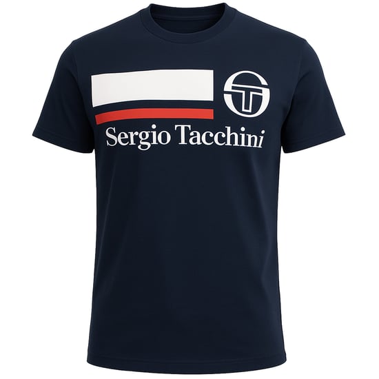Sergio Tacchini Falcade Herren Navy T-Shirt - Image 1