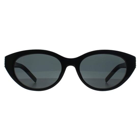 Saint Laurent Oval Womens Glänzend Dunkel Havanna Grau SLM148 - Image 1