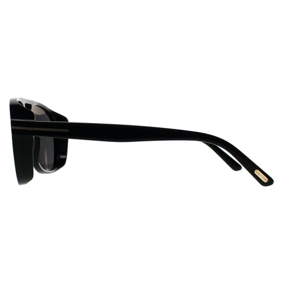Tom Ford Aviator Mens glänzend schwarz dunkel grau Rosco FT1022 - Image 2