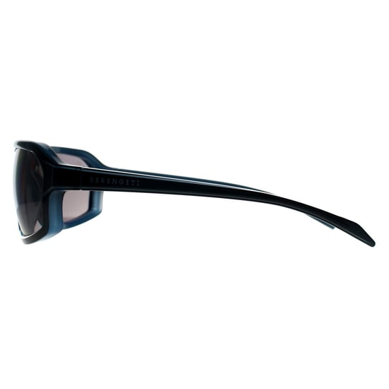 Serengeti Wrap Mens Shiny Dark Blue Spray on Milky Blue Saturn Polarized Smoke Hext - Image 2
