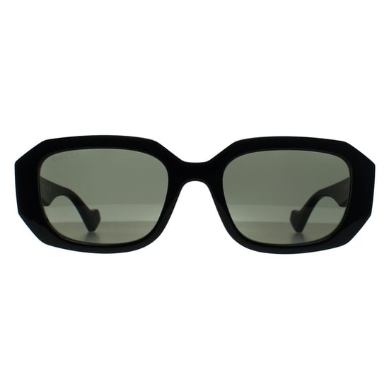 Gucci Rectangle Womens Shiny Schwarz Grau Light Mirror GG1535S - Image 1