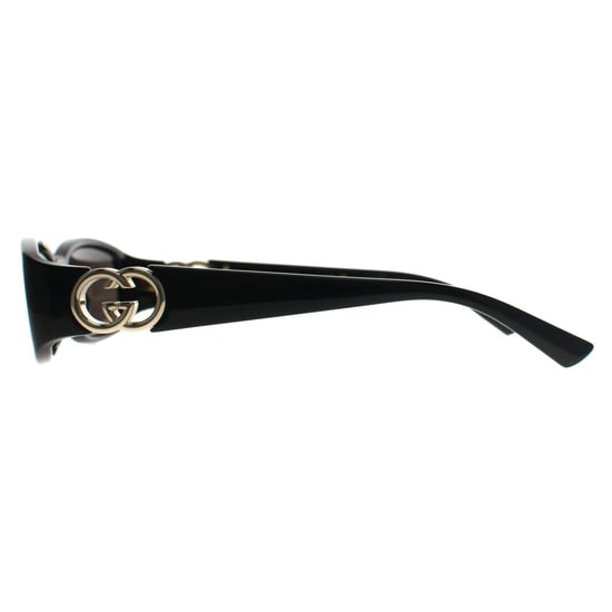 Gucci Rectangle Womens Schwarz Gold Grau GG1661S - Image 2