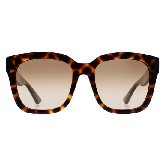 Gucci Square Womens Glänzend Gefleckt Havanna Braun Farbverlauf GG1338S - Image 1