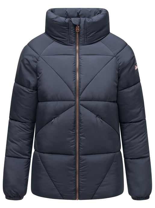 Navahoo Schokolinaa Damen Winter Steppjacke mit gefüttertem Kragen - Image 2