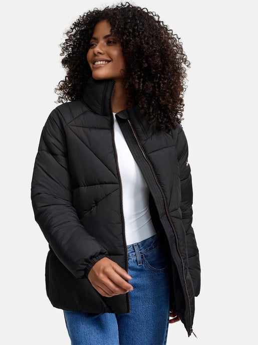Navahoo Schokolinaa Damen Winter Steppjacke mit gefüttertem Kragen - Image 6