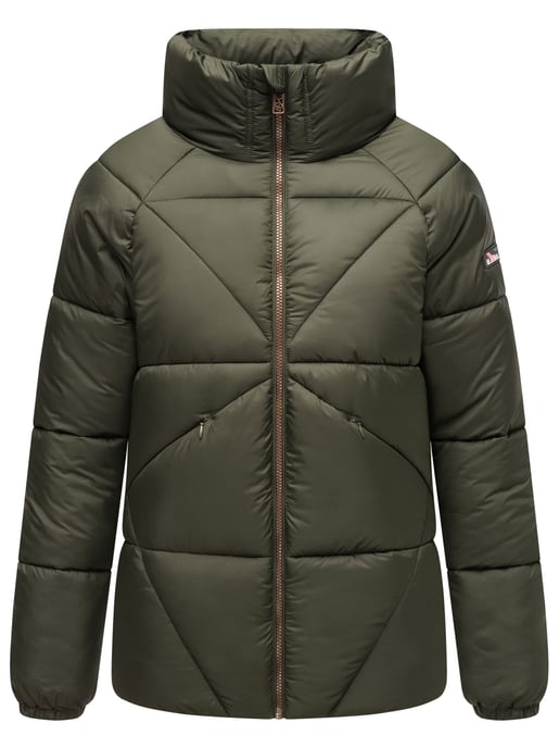 Navahoo Schokolinaa Damen Winter Steppjacke mit gefüttertem Kragen - Image 2