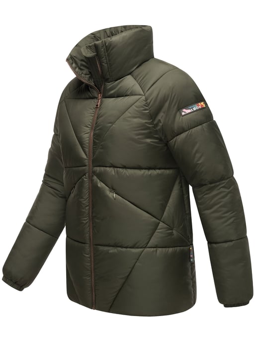 Navahoo Schokolinaa Damen Winter Steppjacke mit gefüttertem Kragen - Image 3