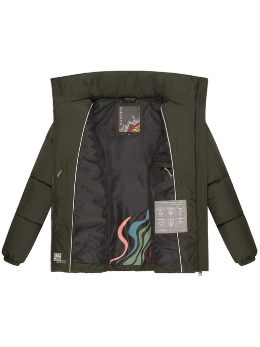 Navahoo Schokolinaa Damen Winter Steppjacke mit gefüttertem Kragen - Image 5