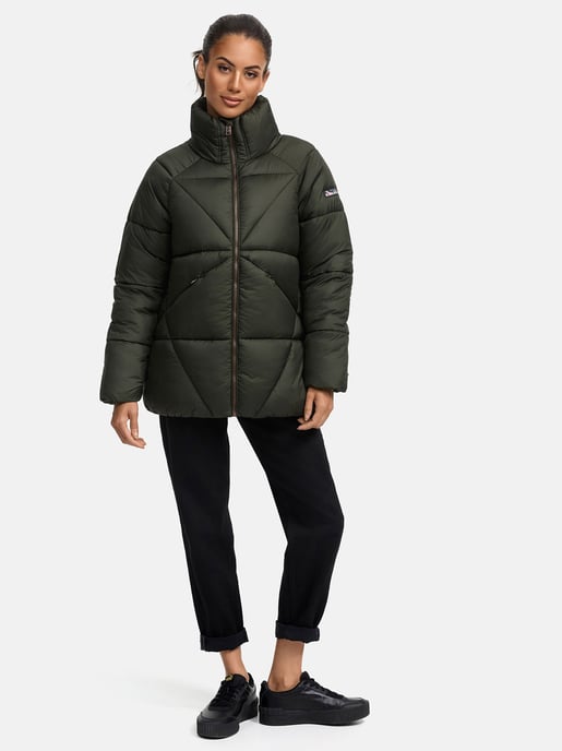 Navahoo Schokolinaa Damen Winter Steppjacke mit gefüttertem Kragen - Image 6