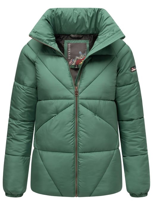 Navahoo Schokolinaa Damen Winter Steppjacke mit gefüttertem Kragen - Image 1
