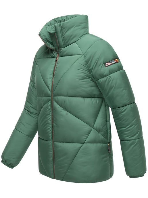 Navahoo Schokolinaa Damen Winter Steppjacke mit gefüttertem Kragen - Image 3