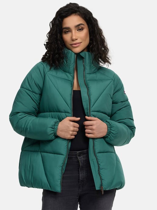 Navahoo Schokolinaa Damen Winter Steppjacke mit gefüttertem Kragen - Image 6