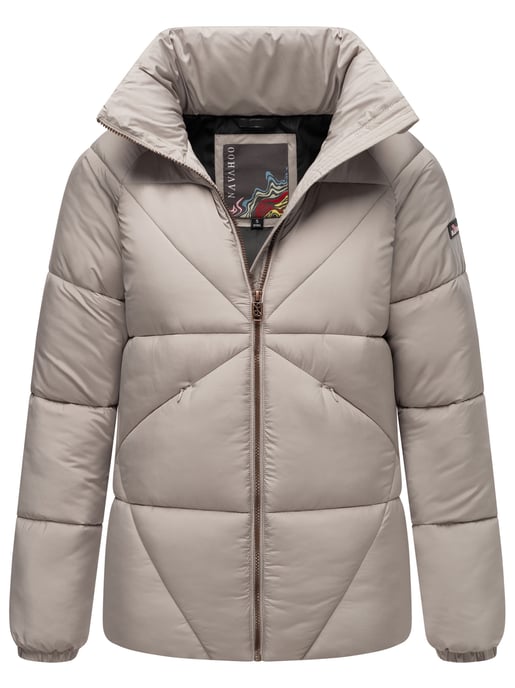 Navahoo Schokolinaa Damen Winter Steppjacke mit gefüttertem Kragen - Image 1