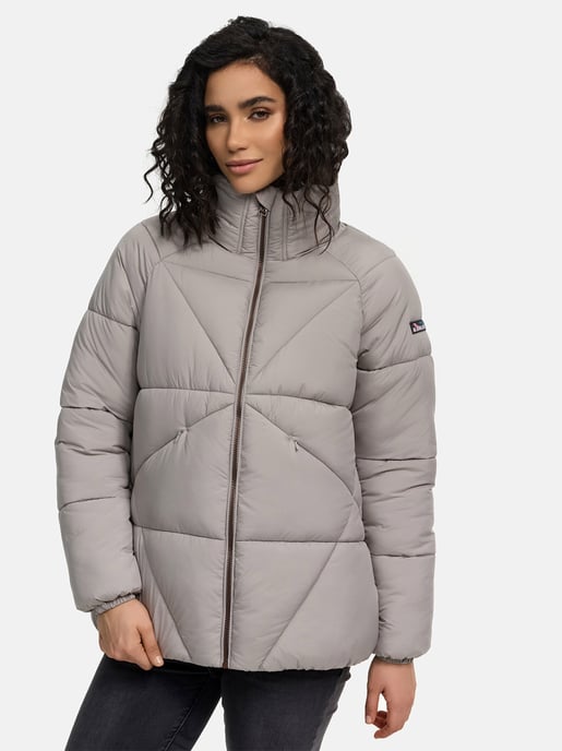 Navahoo Schokolinaa Damen Winter Steppjacke mit gefüttertem Kragen - Image 6