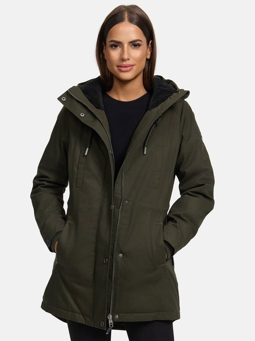 Navahoo Winterfunke Damen Winterjacke mit Teddyfellfutter - Image 6