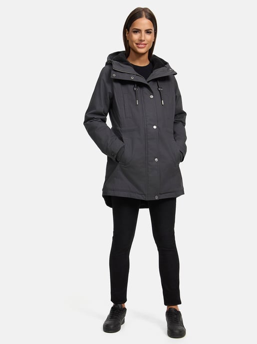 Navahoo Winterfunke Damen Winterjacke mit Teddyfellfutter - Image 6