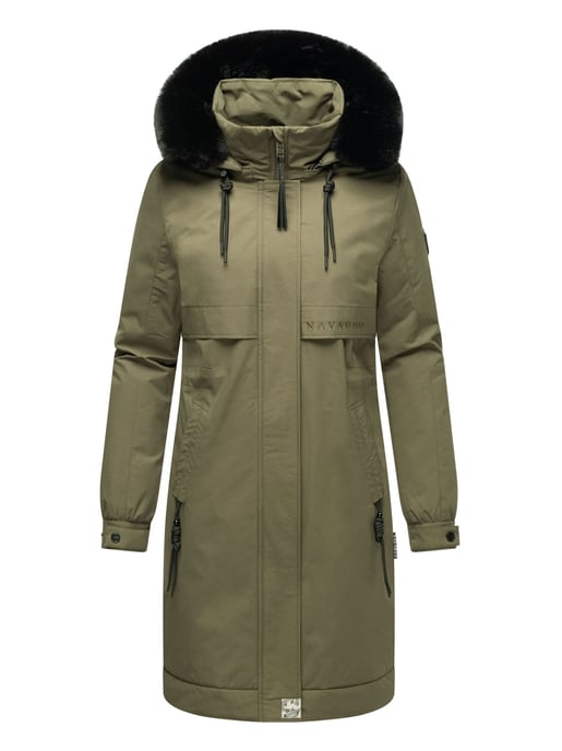 Navahoo Kaltwetterretter Damen Winter Parka mit Kunstfellkragen - Image 2