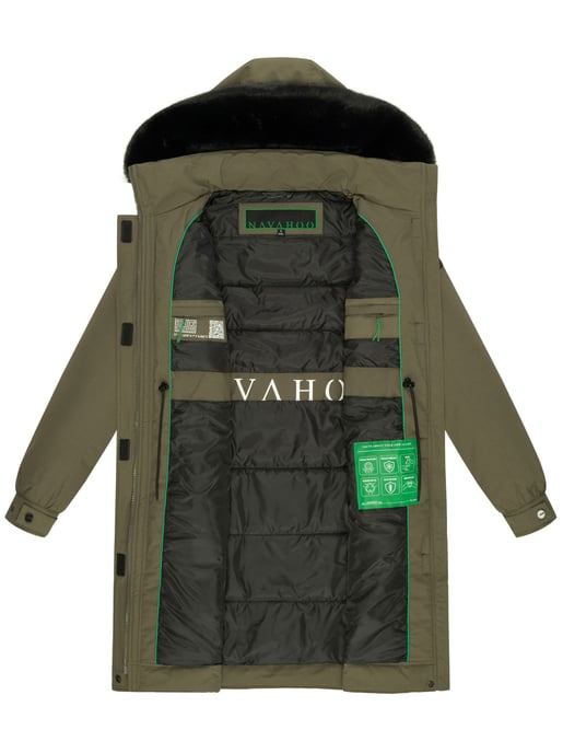 Navahoo Kaltwetterretter Damen Winter Parka mit Kunstfellkragen - Image 6