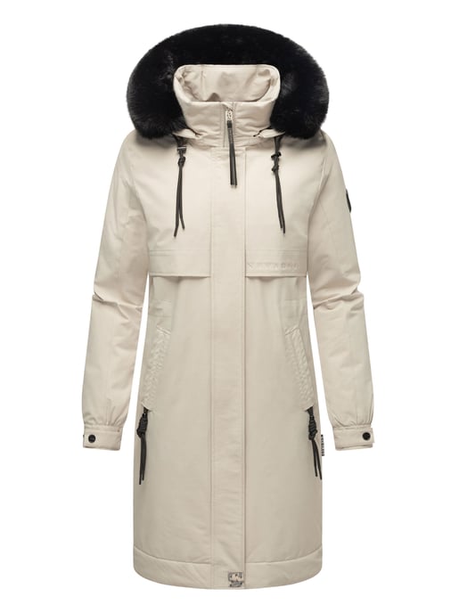 Navahoo Kaltwetterretter Damen Winter Parka mit Kunstfellkragen - Image 2