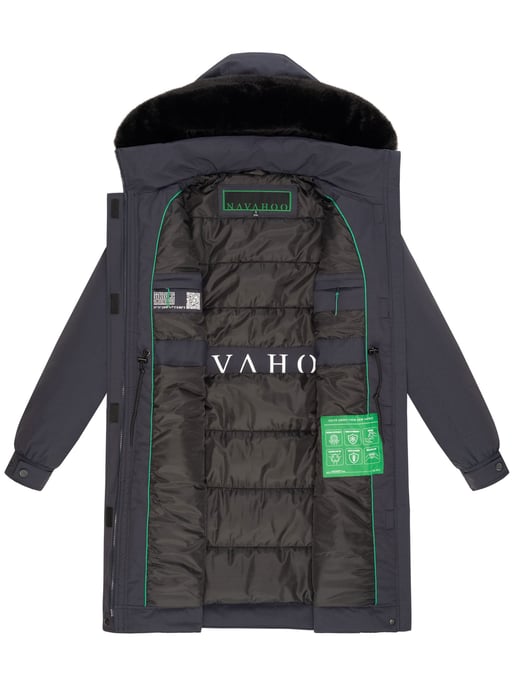 Navahoo Kaltwetterretter Damen Winter Parka mit Kunstfellkragen - Image 6