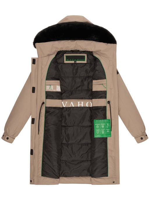 Navahoo Kaltwetterretter Damen Winter Parka mit Kunstfellkragen - Image 6