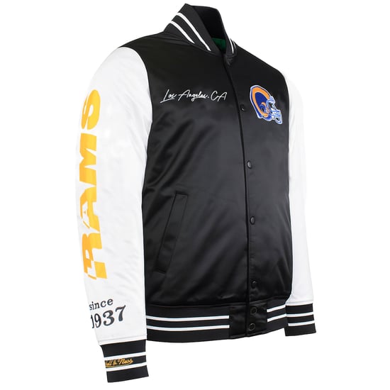 Mitchell & Ness NFL Los Angeles Rams Herren Satin Bomberjacke - Image 2