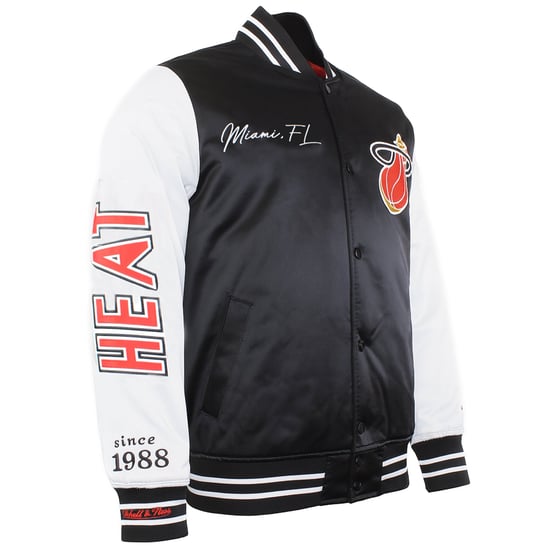 Mitchell & Ness NBA Miami Heat Herren Satin Bomberjacke - Image 2