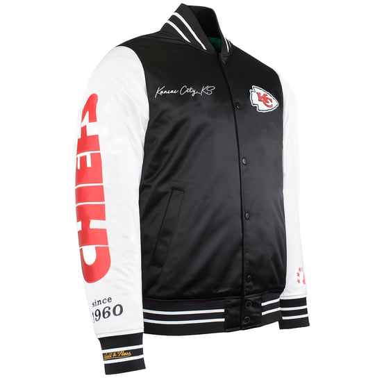 Mitchell & Ness NFL Kansas City Chiefs Herren Satin Bomberjacke - Image 2