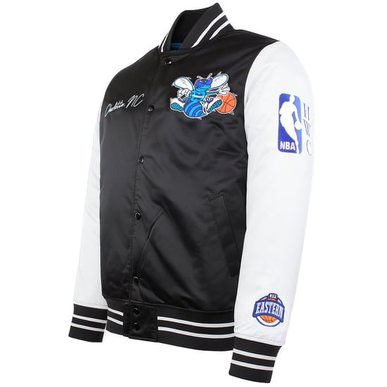 Mitchell & Ness NBA Charlotte Hornets Herren Satin Bomberjacke - Image 3